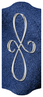 DARAY-C-601-SL-SH-BL Silver Scroll Shimmer Blue